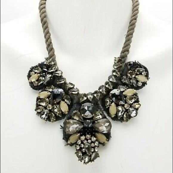 J. Crew Jewelry - J.crew gray rope statement necklace